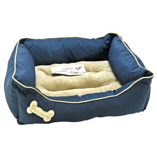 Petmate Plush Rectangular Bone Lounger - 21"L x 25"W x 8'H